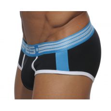 SLIP BASIC NOIR AVEC ELASTIC CONTRASTE UN111  - ES COLLECTION