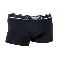 BOXER NOIR STRETCH COTON CEINTURE ARGENTEE- EMPORIO ARMANI