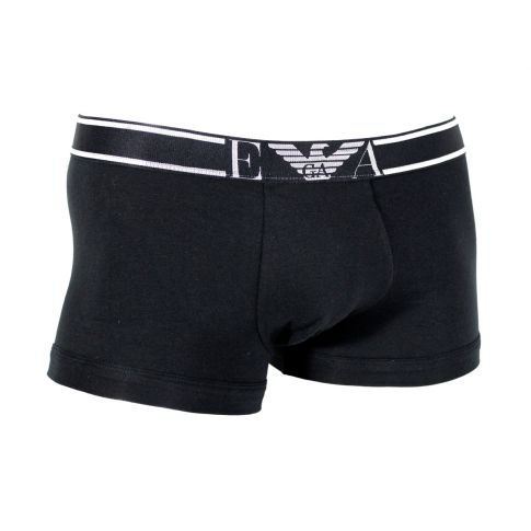 BOXER NOIR STRETCH COTON CEINTURE ARGENTEE- EMPORIO ARMANI BOXER NOIR STRETCH COTON CEINTURE ARGENTEE- EMPORIO ARMANI