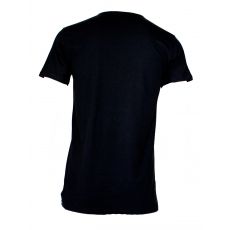T-SHIRT NOIR COL RONG LOGO ARMANI ARGENTE - EMPORIO ARMANI
