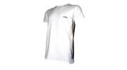 T-SHIRT BLANC COL RONG LOGO ARMANI ARGENTE