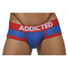 SLIP BLEU ROYAL RACING STRAPE 76 EN MESH AVEC PUSH UP AD272 ADDICTED