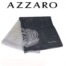AZZARO - ECHARPE BRODEE ANTHRACITE EN VISCOSE