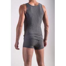 DEBARDEUR GRIS  A RAYURES - RED1469 OLYMPIA - OLAF BENZ