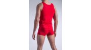 DEBARDEUR ROUGE RED1435 SPORTSHIRT - OLAF BENZ