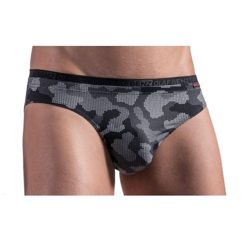 SLIP CAMOUFLAGE GRIS - RED1467 BIKINIBRIEF - OLAF BENZ