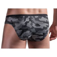SLIP CAMOUFLAGE GRIS - RED1467 BIKINIBRIEF - OLAF BENZ