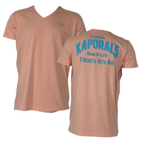 T-SHIRT MANCHE COURTE ESSENTIEL NEON ORANGE - KAPORAL