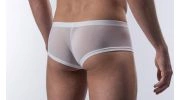 BOXER SHORTY BLANC EN TULLE - M101 HOT PANTS - MANSTORE