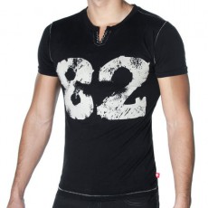 T SHIRT LEAN SCULPT RUGBY NOIR 1829 ANDREW CHRISTIAN