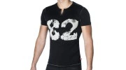 T SHIRT LEAN SCULPT RUGBY NOIR 1829 ANDREW CHRISTIAN