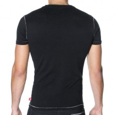 T SHIRT LEAN SCULPT RUGBY NOIR 1829 ANDREW CHRISTIAN