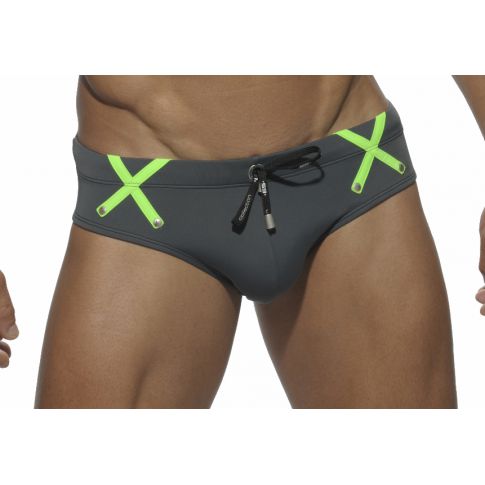 SLIP DE BAIN GRIS FEDERATION CROSS 1524 – ES COLLECTION