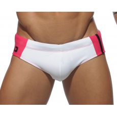 SLIP DE BAIN  BI COLOR BLANC/FUSHIA  POOL ADS032 - ADDICTED