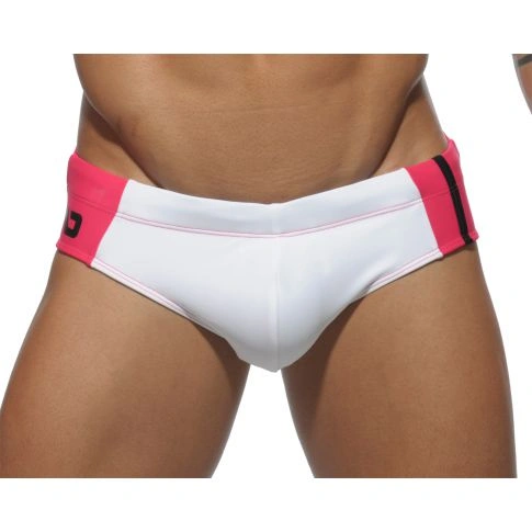 SLIP DE BAIN  BI COLOR BLANC/FUSHIA  POOL ADS032 - ADDICTED