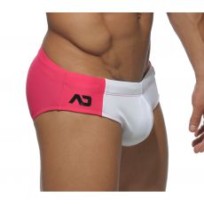 SLIP DE BAIN  BI COLOR BLANC/FUSHIA  POOL ADS032 - ADDICTED