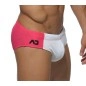 SLIP DE BAIN  BI COLOR BLANC/FUSHIA  POOL ADS032 - ADDICTED