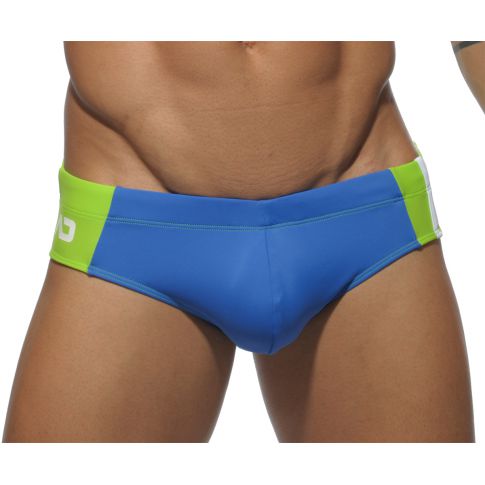 SLIP DE BAIN  BI COLOR BLEU/VERT ANIS  POOL ADS032 - ADDICTED
