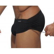 SLIP DE BAIN  NOIR AJUSTABLE SIDE MESH ADS038 - ADDICTED