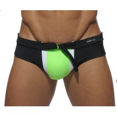 SLIP DE BAIN  NOIR ZIP ADS034 - ADDICTED