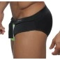 SLIP DE BAIN  NOIR ZIP ADS034 - ADDICTED