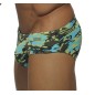 SLIP DE BAIN  MULTICOLOR CAMOUFLAGE TURQUOISE ADS056 - ADDICTED