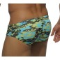 SLIP DE BAIN  MULTICOLOR CAMOUFLAGE TURQUOISE ADS056 - ADDICTED
