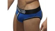 SLIP BLEU ROYAL BOTTOMLESS JOCK DOUBLE PIPING - AD305  ADDICTED