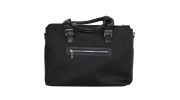 GRANDE BESACE / SAC PORTE ORDINATEUR ALCAZAR NOIR CORDURA ET CUIR S4004 - TED LAPIDUS