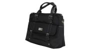 GRANDE BESACE / SAC ORDINATEUR ALCAZAR NOIR CORDURA ET CUIR S4004 - TED LAPIDUS