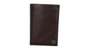 PORTEFEUILLE ITALIEN VERTICAL MARRON 100% CUIR  - ACQUARIUS - TED LAPIDUS