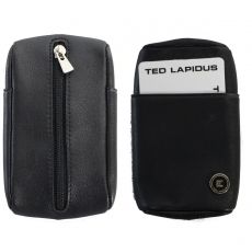 PORTE-MONNAIE OVAL ZIPPE NOIR - TED LAPIDUS