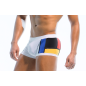 BOXER DE BAIN BLANC MONDRIAN BRAZIL CUT - MODUS VIVENDI