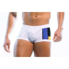 BOXER DE BAIN BLANC MONDRIAN BRAZIL CUT - MODUS VIVENDI