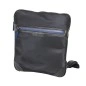 BESACE NYLON PORTE CROISE NOIR EXTRA PLATE  TAILLE M - GAMME SPORT - AZZARO