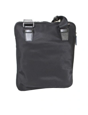 BESACE NYLON PORTE CROISE NOIR EXTRA PLATE  TAILLE M - GAMME SPORT - AZZARO