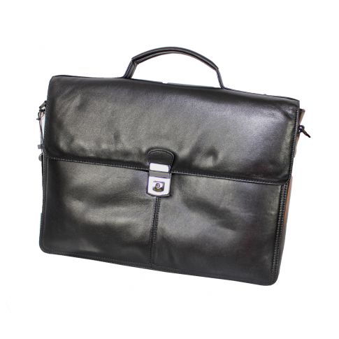 CARTABLE NOIR 100% CUIR - GAMME NIGHT - AZZARO