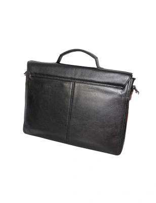 CARTABLE NOIR 100% CUIR - GAMME NIGHT - AZZARO