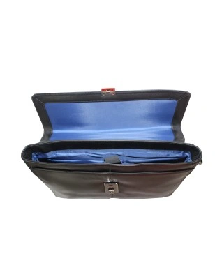 CARTABLE NOIR 100% CUIR - GAMME NIGHT - AZZARO