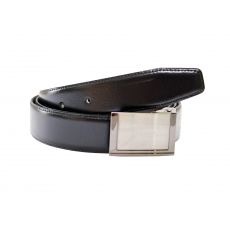 CEINTURE REVERSIBLE REFENTE DE CUIR BOUCLE PLAQUE GRAVEE Z1321364