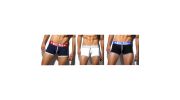 PACK DE 3 BOXERS COTON NOIR/BLANC/NAVY - ES COLLECTION