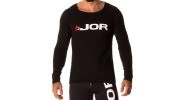 T-SHIRT DE SPORT MANCHES LONGUES NOIR 0221  - JOR
