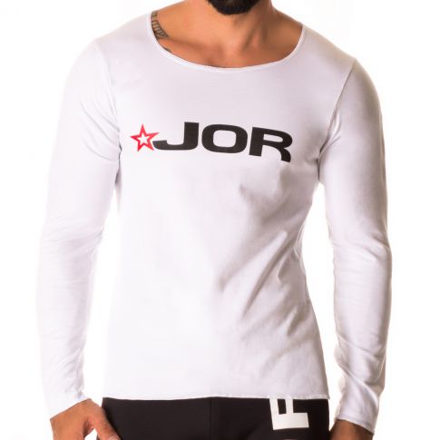T-SHIRT DE SPORT MANCHES LONGUES BLANC 0221  - JOR