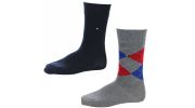 CHAUSSETTE PACK 2 PAIRES GRISE / MARINE KENSINGTON - TOMMY HILFIGER