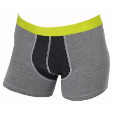 LOT DE 2 BOXERS HOMME COLOR BLOCK GRIS / JAUNE / MARINE - PUMA