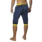 SHORT 3/4 NAVY/JAUNE VELVET KNEE PANT AD348 - ADDICTED