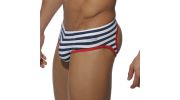 MAILLOT DE BAIN BOTTOMLESS SAILOR ROUGE SQUARE ADS026 - ADDICTED