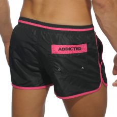 SHORT DE BAIN NOIR PIPPING BASIC ADS070 - ADDICTED