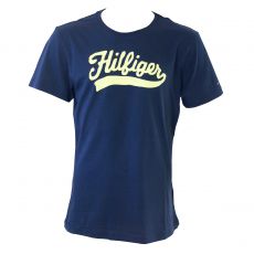 T-SHIRT NAVY MANCHES COURTES COL ROND  - TOMMY HILFIGER