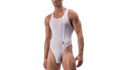 BODY STRING BLANC  EN TULLE FIN TRANSPARENT M101 - MANSTORE
